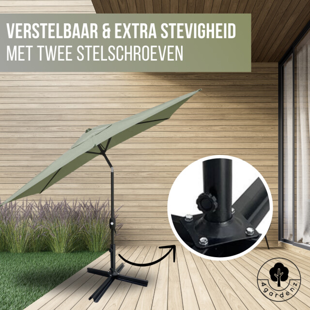 4gardenz ® parasol kruisvoet voor verzwaringstegels 77x77x31 cm - 3048916 large