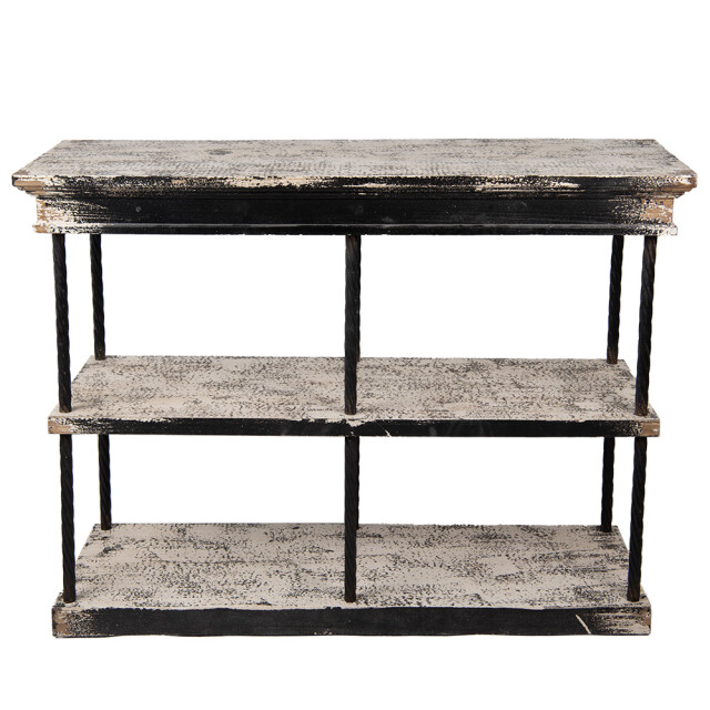 Clayre & Eef Sidetable 120x40x90 cm beige hout metaal 3196856 large