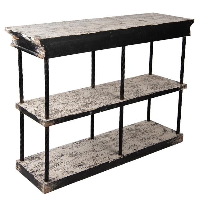 Clayre & Eef Sidetable 120x40x90 cm beige hout metaal 3196856 large