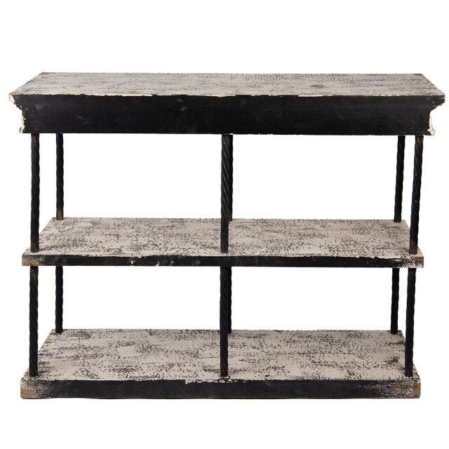Clayre & Eef Sidetable 120x40x90 cm beige hout metaal 3196856 large