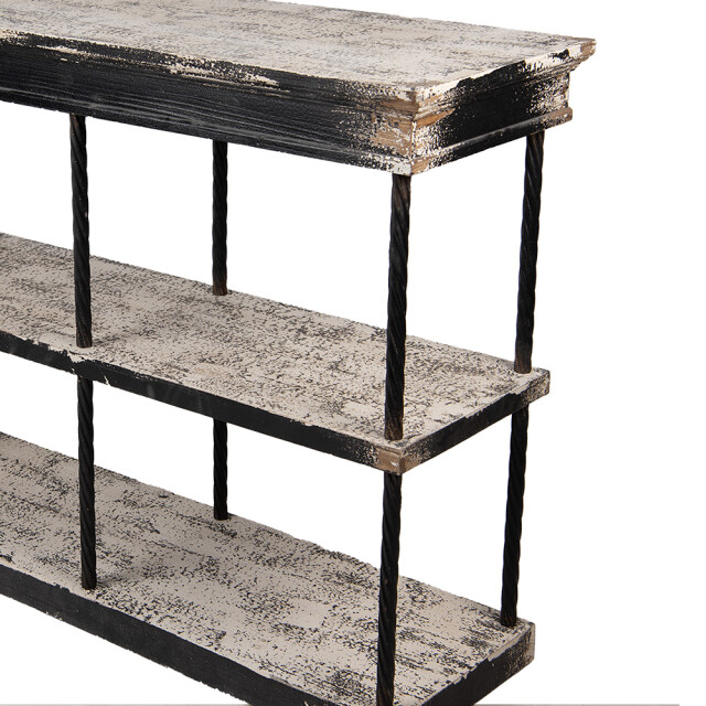 Clayre & Eef Sidetable 120x40x90 cm beige hout metaal 3196856 large