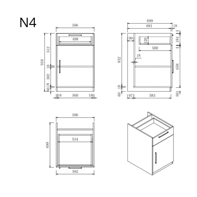 Wasophoogte Keukenkast module n4 – pure 3195662 large