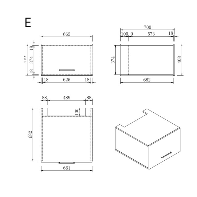 Wasophoogte Wasmachine kast module e – pure 3187982 large