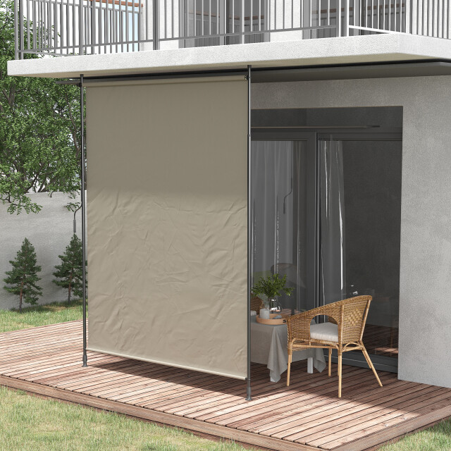 4goodz Outsunny verticale zonwering verticale luifel 200x305 cm zand 3196984 large