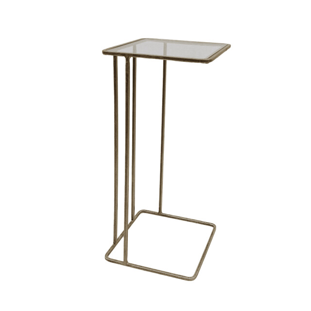 CaliCosy Bijzettafel van goudkleurig metaal en glas l25,5 cm antoinette 3196904 large