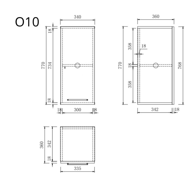 Wasophoogte Keukenkast – module o10 – perle taupe 3274618 large