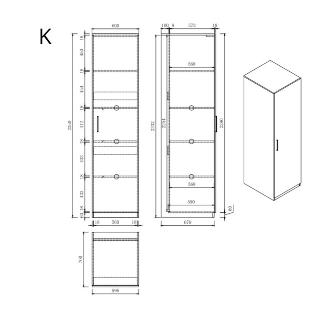 Wasophoogte Wasmachine kast module k – pure 3188171 large