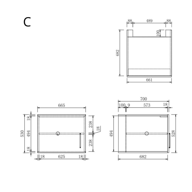 Wasophoogte Wasmachine kast module c – pure 3187988 large