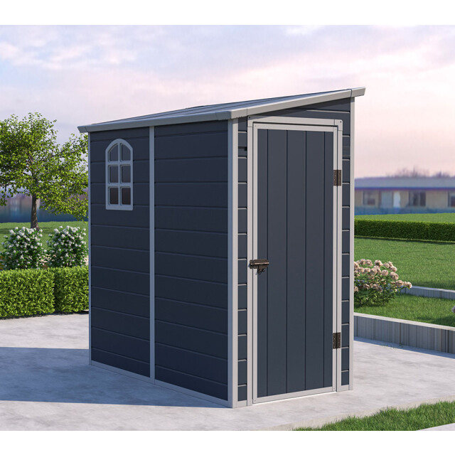 Westmann Kunststof aanbouw tuinschuur hortus m -111x191x194cm - 3170182 large