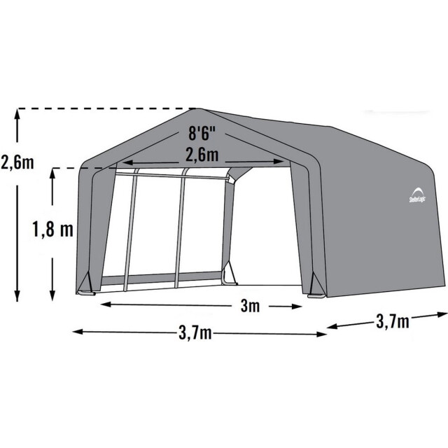 ShelterLogic ® gereedschapschuur opslagtent sl70443 / 370x370x260 cm 3048328 large