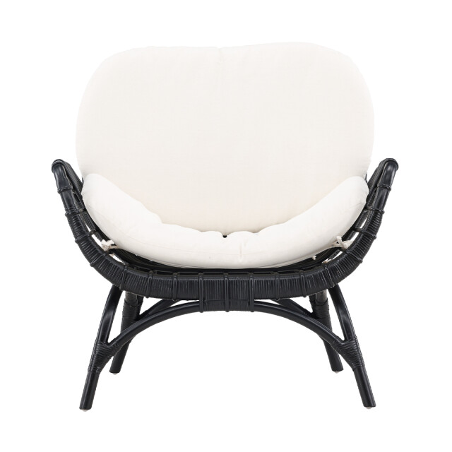 Nest Outdoor Brenda rotan tuin loungestoel met witte zitkussens 3197018 large