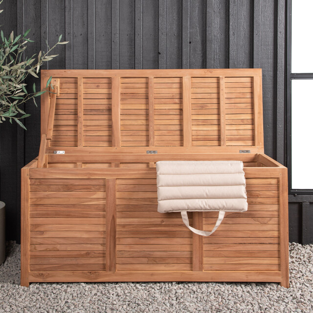 Nest Outdoor Dave teakhouten tuinkussen opbergkist naturel 130 x 60 cm 3197020 large