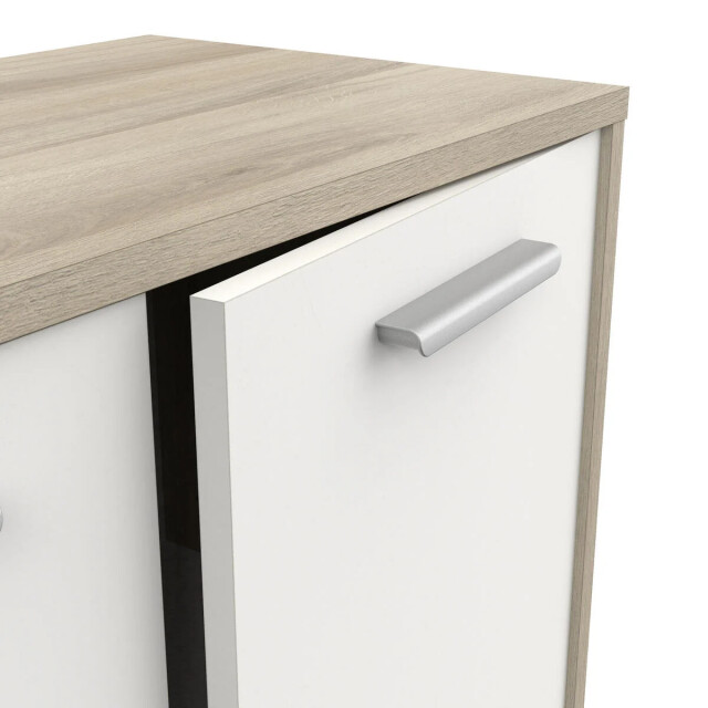 CaliCosy Buffet 2 deuren 4 laden, hout- en witdecor, l113 cm léo 2931889 large