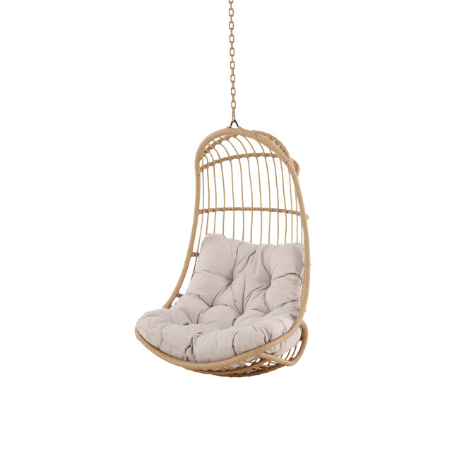 Nest Outdoor Carter rotan hangstoel naturel met zitkussen 3197017 large