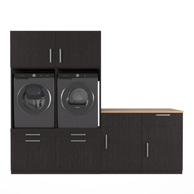 Wasophoogte Wasmachine kast chicago – Ébène 3196173 large