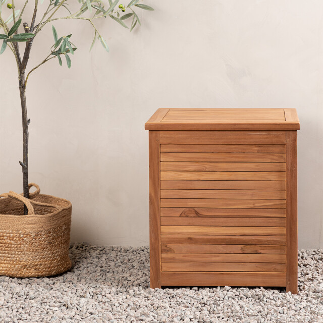 Nest Outdoor Dave teakhouten tuinkussen opbergkist naturel 53 x 60 cm 3197019 large