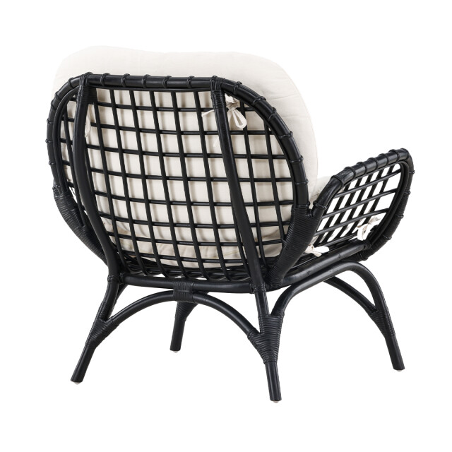 Nest Outdoor Brenda rotan tuin loungestoel met witte zitkussens 3197018 large