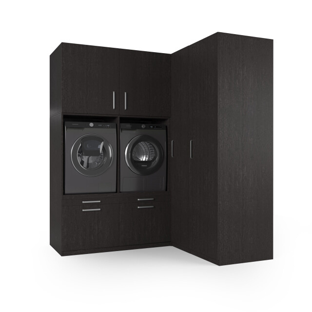Wasophoogte Wasmachine kast milan Ébène 3196424 large