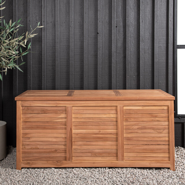 Nest Outdoor Dave teakhouten tuinkussen opbergkist naturel 130 x 60 cm 3197020 large