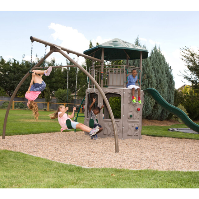 Lifetime ® speeltoren inclusief schommel en glijbaan 590x490x331 cm 3068589 large