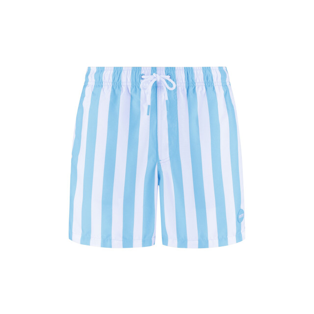 Shiwi Heren zwemshort broad stripe lichtblauw/wit 1441100200-6813 large