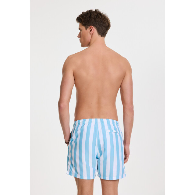 Shiwi Heren zwemshort broad stripe lichtblauw/wit 1441100200-6813 large