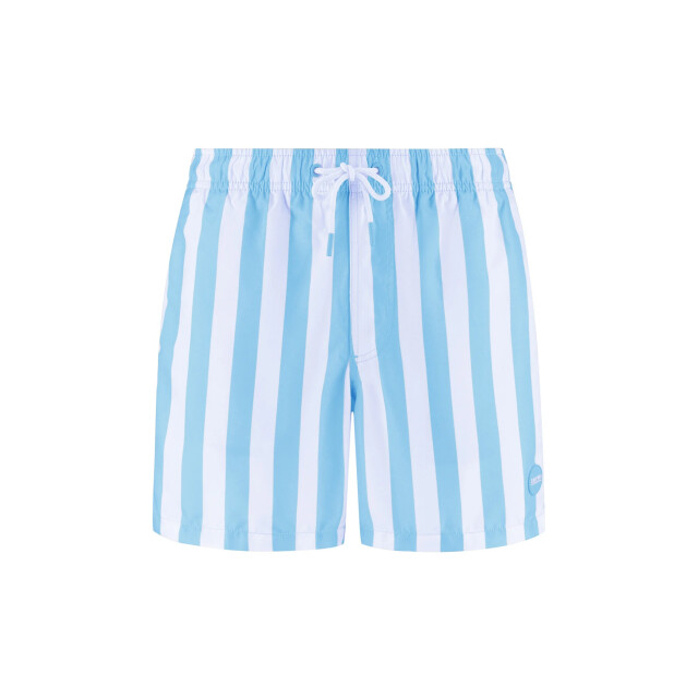 Shiwi Heren zwemshort broad stripe lichtblauw/wit 1441100200-6813 large
