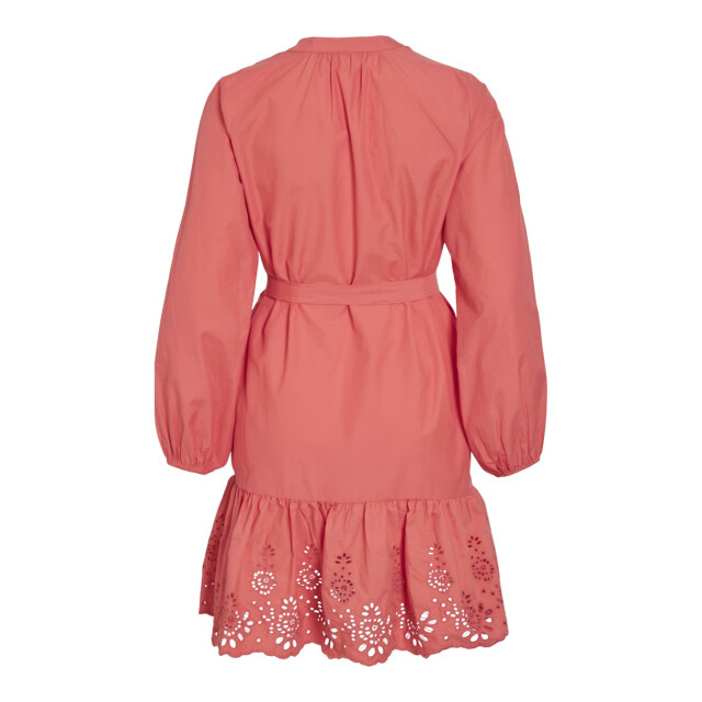 Vila Vikelli v-neck ls short dressln koraal 4409.42.0002 large