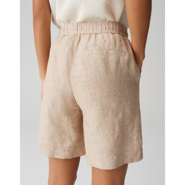 Opus Melane shorts linen 10425613218100 ecru dessin 4159.08.0057 large
