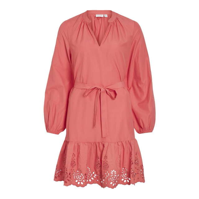 Vila Vikelli v-neck ls short dressln koraal 4409.42.0002 large