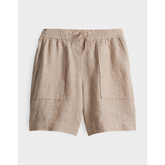 Opus Melane shorts linen 10425613218100 ecru dessin 4159.08.0057 large
