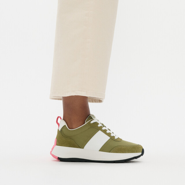 FitFlop F-mode flow sneaker nylon & suede mix IK8 large