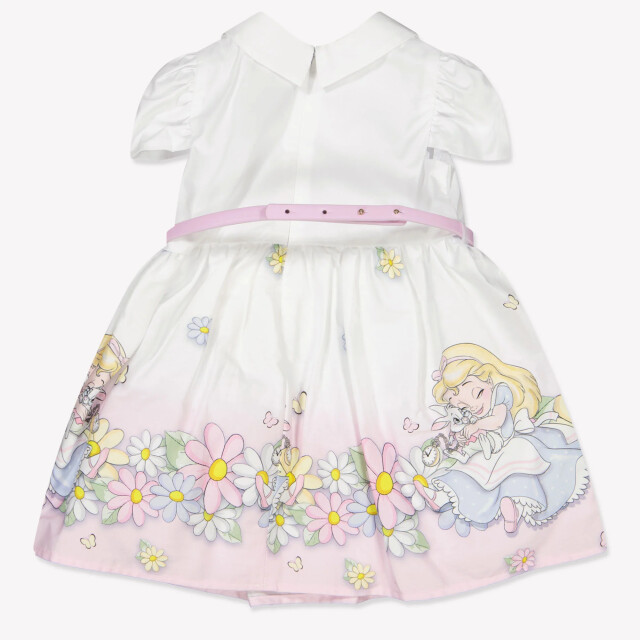Monnalisa Baby meisjes jurk in 31E90756609990WHIT/MULTICOLOR large