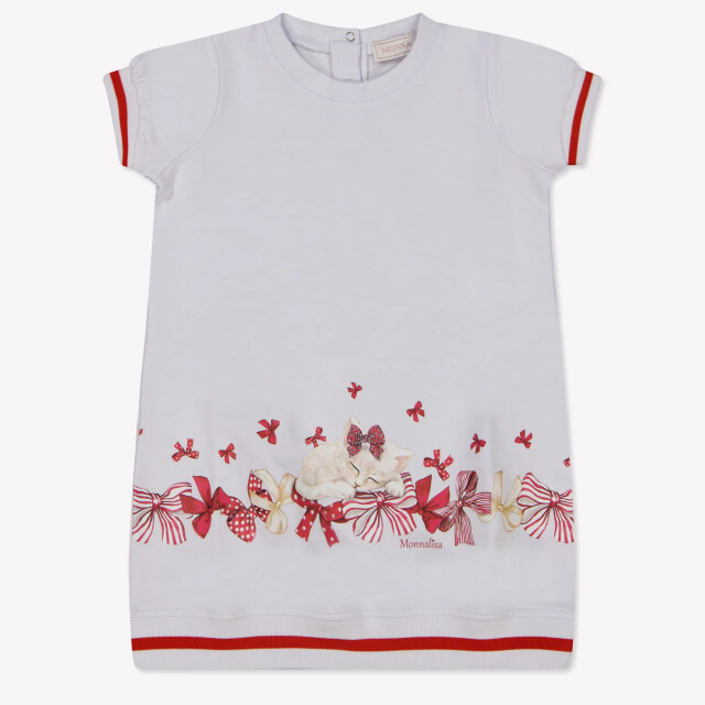 Monnalisa Baby meisjes jurk in 39E91250120099WHITE large