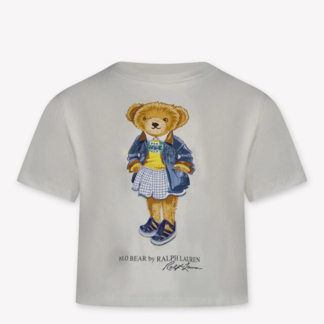 Ralph Lauren Kinder meisjes t-shirt in 312965155001WHITE large