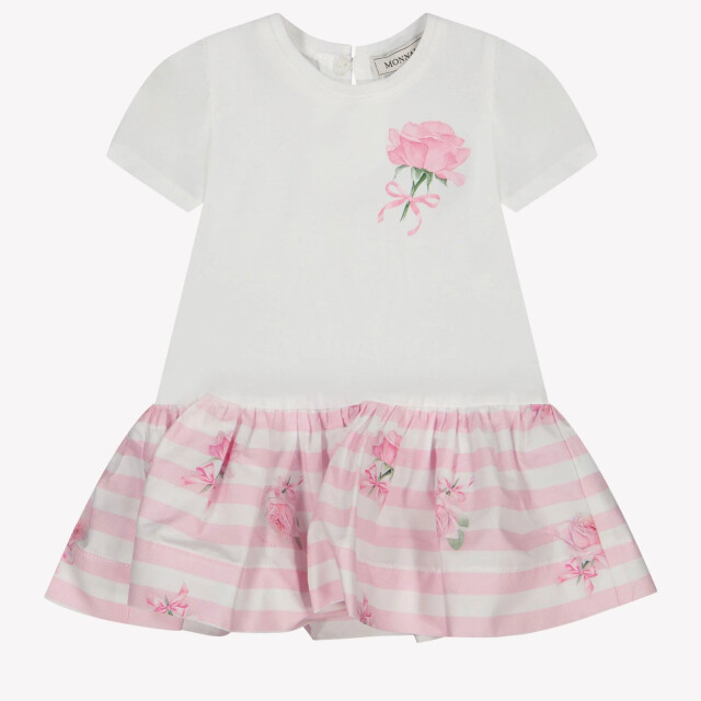 Monnalisa Baby meisjes jurk in 31E90052029990WHITE large