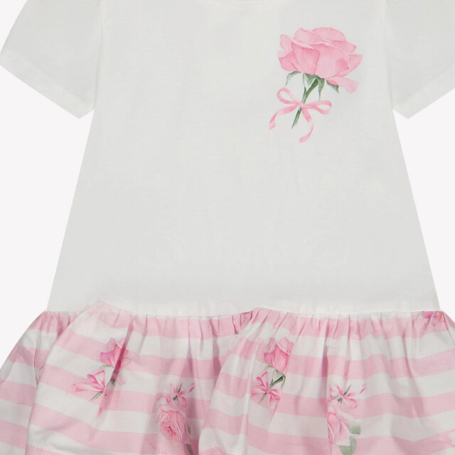 Monnalisa Baby meisjes jurk in 31E90052029990WHITE large