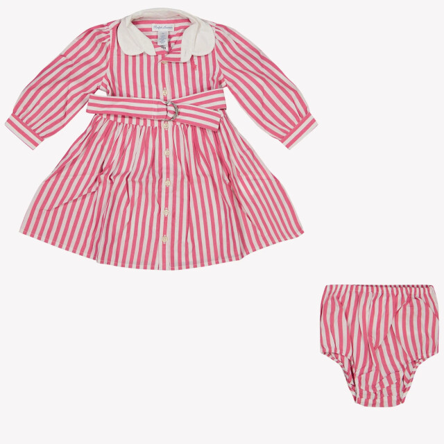 Ralph Lauren Baby meisjes jurk in 957443001151FUCSIASS25<br>gestreept large