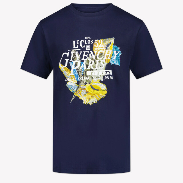 Givenchy Kinder jongens t-shirt in H30726NAVYSS25<br>T-shirt large