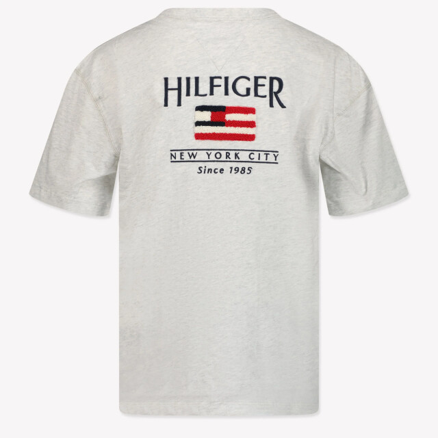 Tommy Hilfiger Kinder jongens t-shirt in grijs <p>Ontdekdeverfijnde large