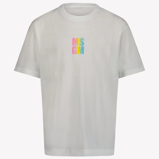 Msgm Kinder meisjes t-shirt in S5MSJGTH218001BIANCO/ large