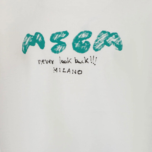 Msgm Kinder jongens t-shirt in S5MSJBTH295001BIANCO/WHITE large