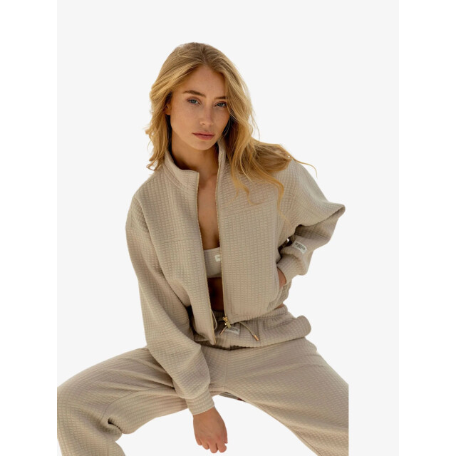 The Lola Club Dames vest lena LENA-CARDIGAN-TAUPE large