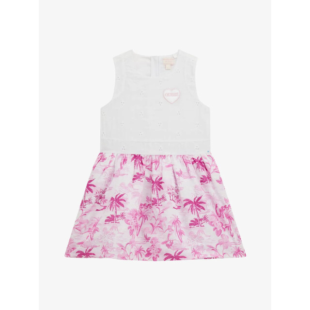 Guess Meisjes jurk mixed fabric K5GK26-WH710-G011 large