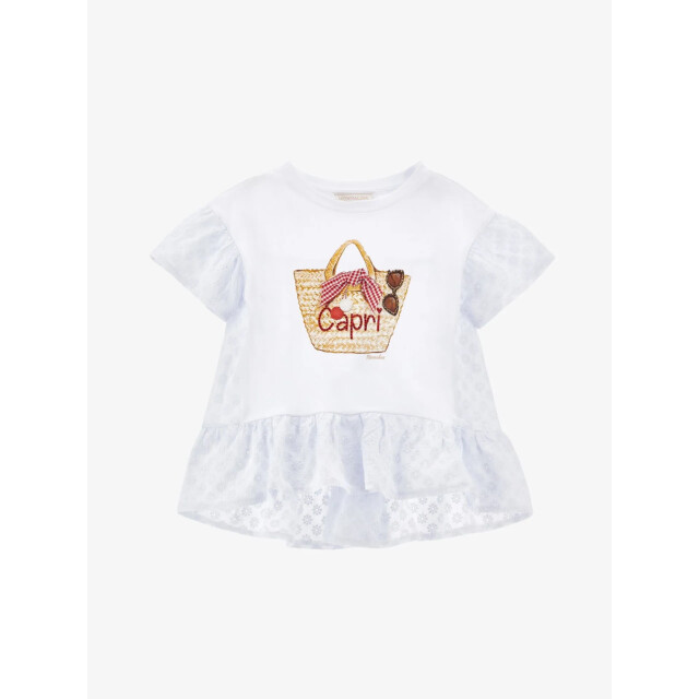 Monnalisa Meisjes t-shirt maxi 19E625-5011-0099 large