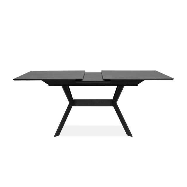CaliCosy Uitschuifbare eettafel van 160 tot 200 cm, keramisch leisteeneffect en zwart 3197140 large