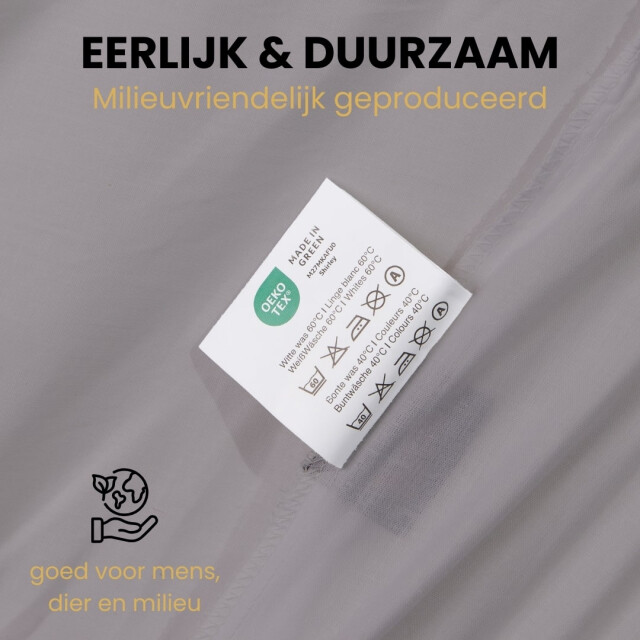 Superieur Dekbedovertrek twin face – zwart / licht 100% katoen - 3195223 large