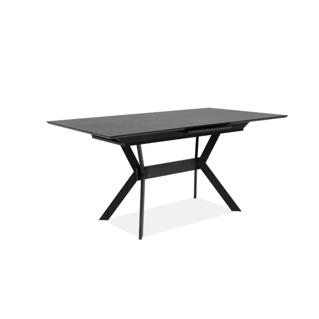 CaliCosy Uitschuifbare eettafel van 160 tot 200 cm, keramisch leisteeneffect en zwart 3197140 large