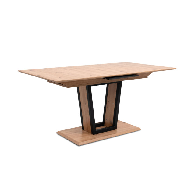 CaliCosy Uitschuifbare eettafel van 160 tot 200 cm, decor artisan eik en zwart soria 3197139 large