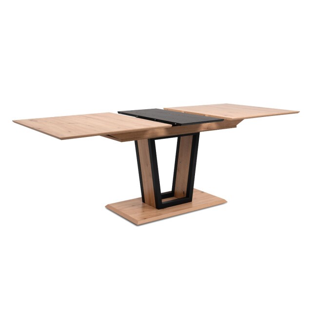 CaliCosy Uitschuifbare eettafel van 160 tot 200 cm, decor artisan eik en zwart soria 3197139 large